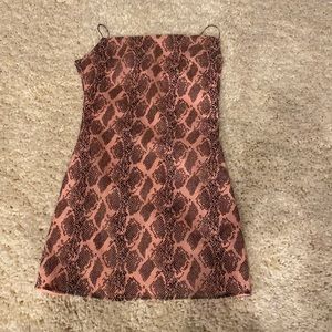 Pink Snakeskin Dress